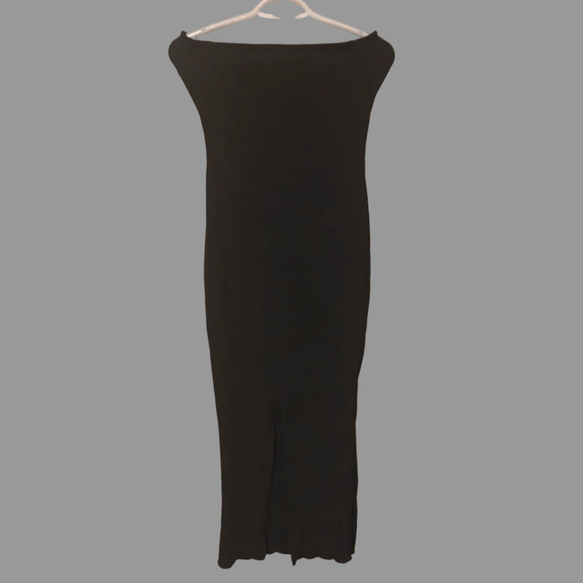 C65 - PRETTYGARDEN Women's Bodycon Long Dresses Summer Strapless Tube Twist Knot Front Ribbed Knit Maxi Cocktail Dress