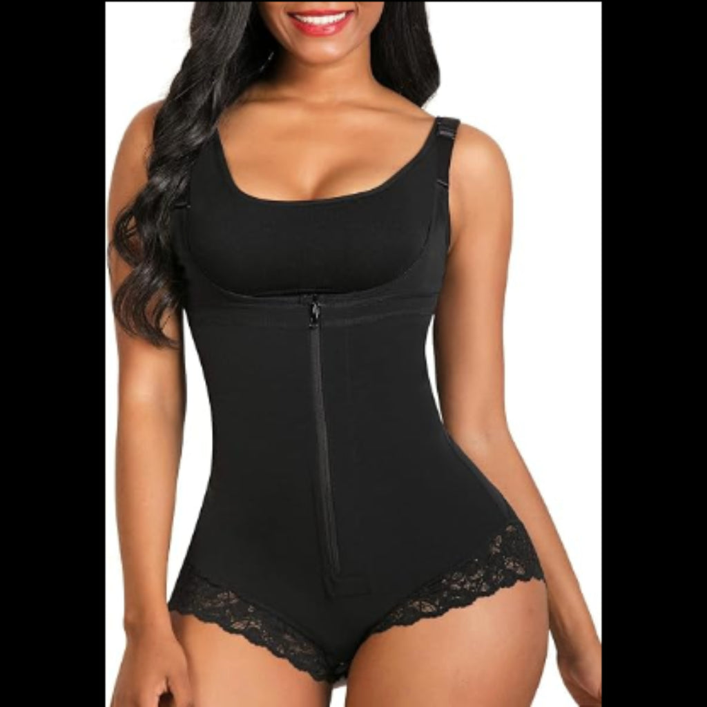 C71 - SHAPERX Shapewear for Women Waist Trainer Firm Tummy Control Fajas Bodysuit Open Bust Zipper Corset