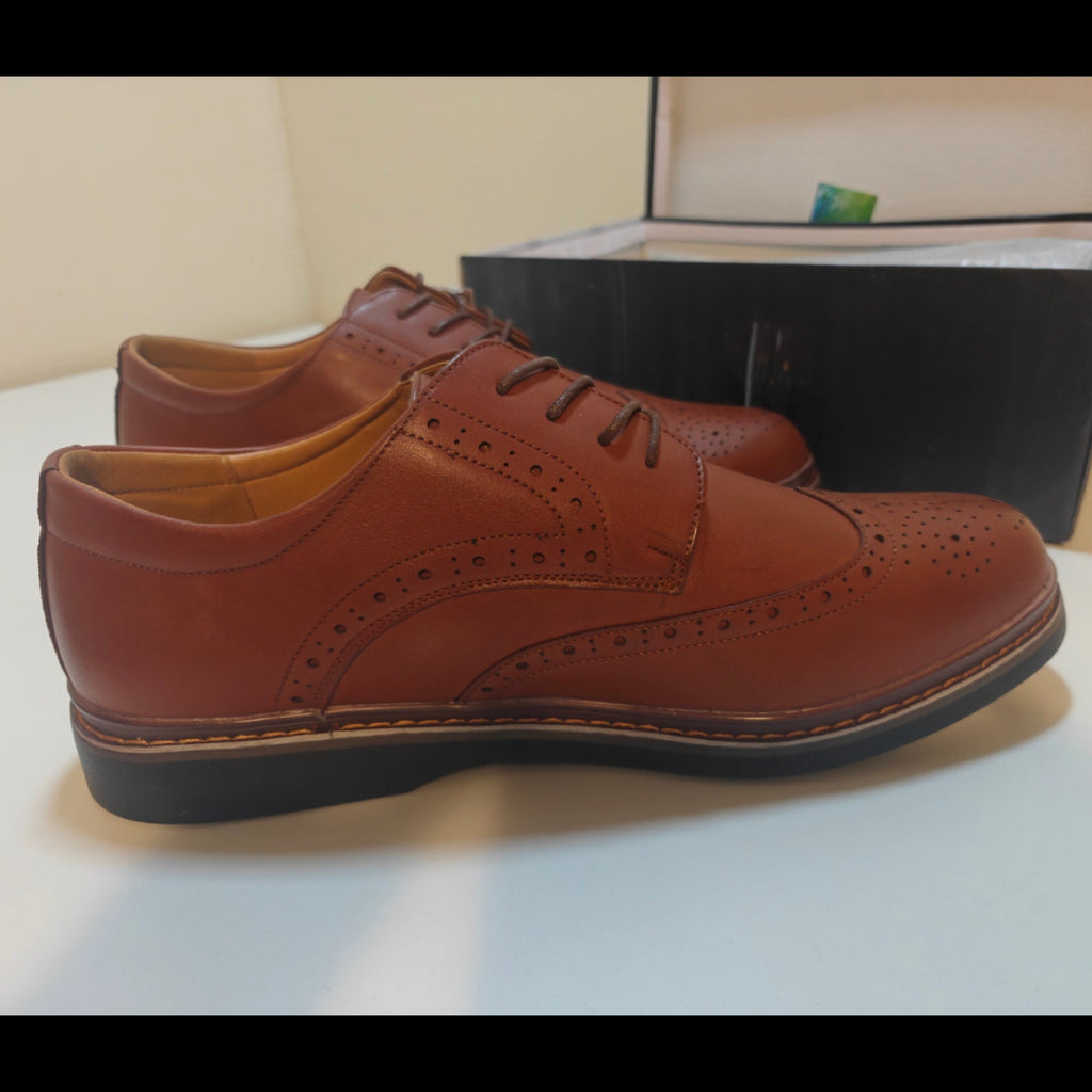 C73 - Hawkwell USA Men's Plus Size Wingtip Brogue Oxfords Dress Shoes