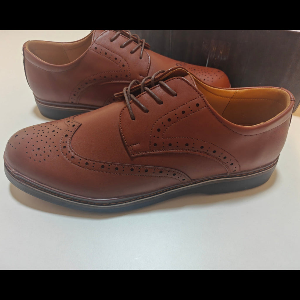 C73 - Hawkwell USA Men's Plus Size Wingtip Brogue Oxfords Dress Shoes