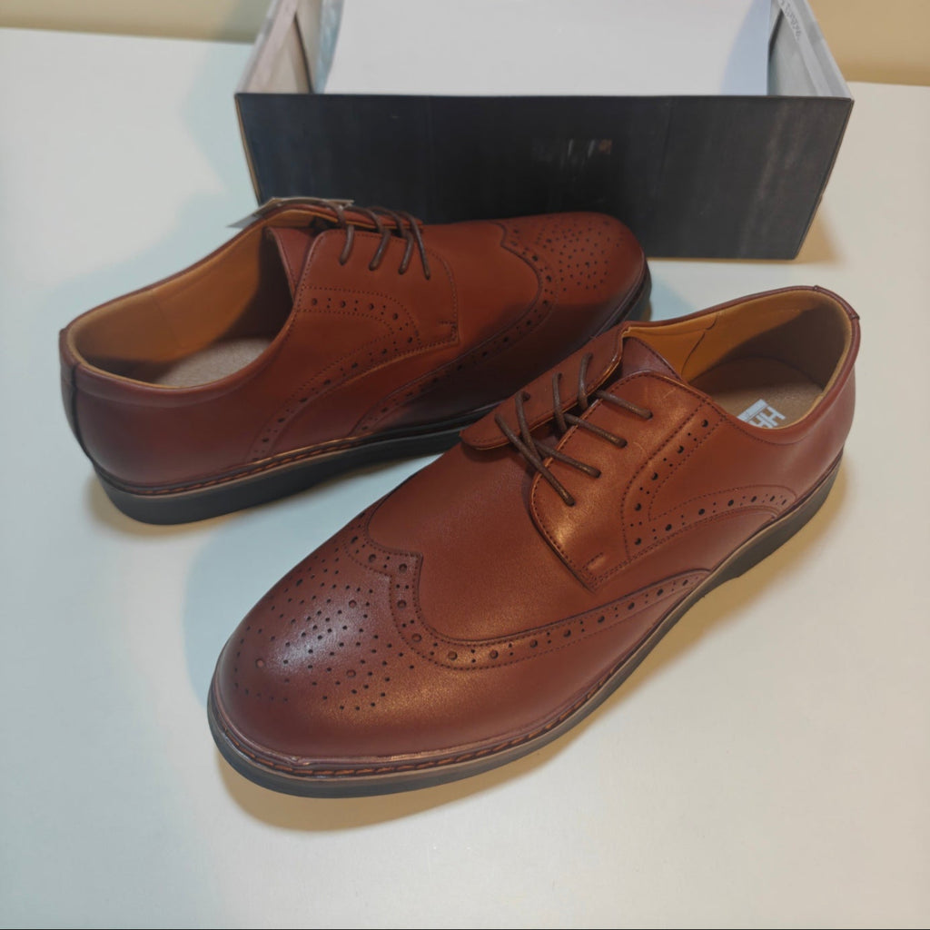 C73 - Hawkwell USA Men's Plus Size Wingtip Brogue Oxfords Dress Shoes