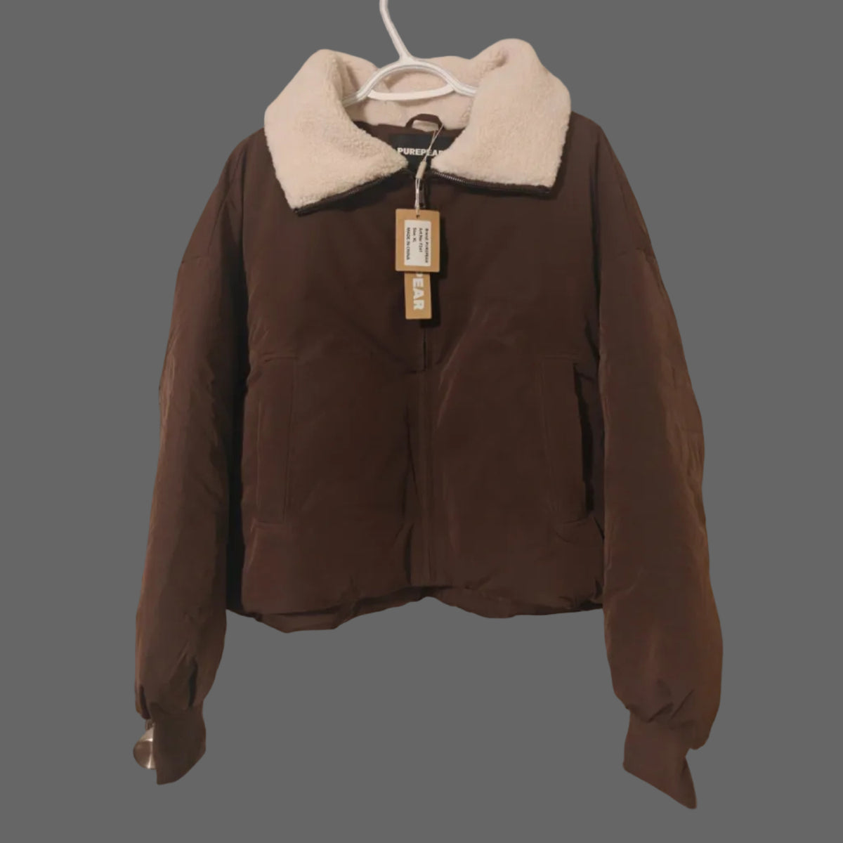 C74 - Women's Winter Puffer Jacket Cropped Coat Long Sleeve Warm Jackets Short Outerwear