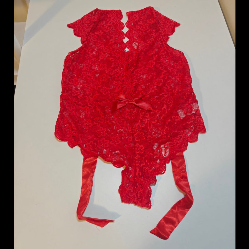 C75 - KYLELOVE TEDDY LINGERIE FOR WOMEN ONE PIECE LACE SNAP CROTCH BODYSUIT