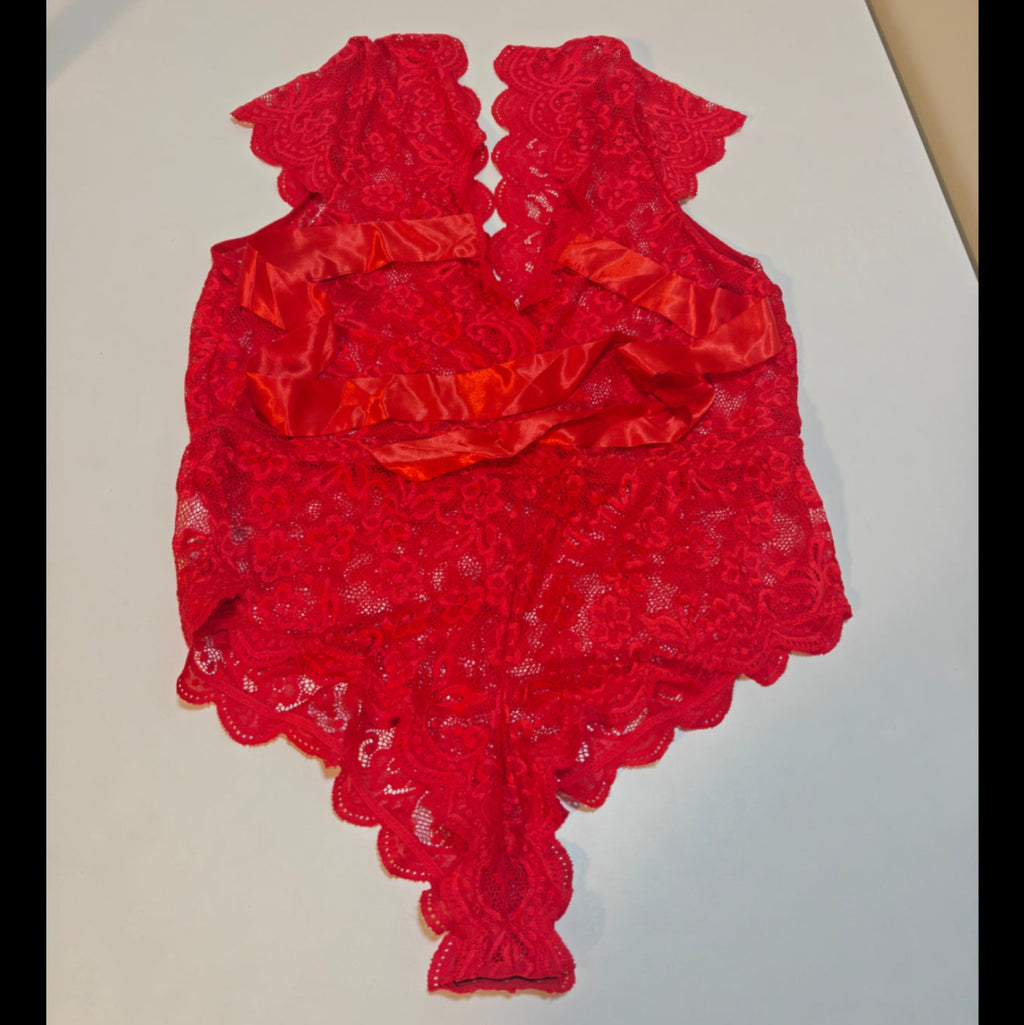 C75 - KYLELOVE TEDDY LINGERIE FOR WOMEN ONE PIECE LACE SNAP CROTCH BODYSUIT