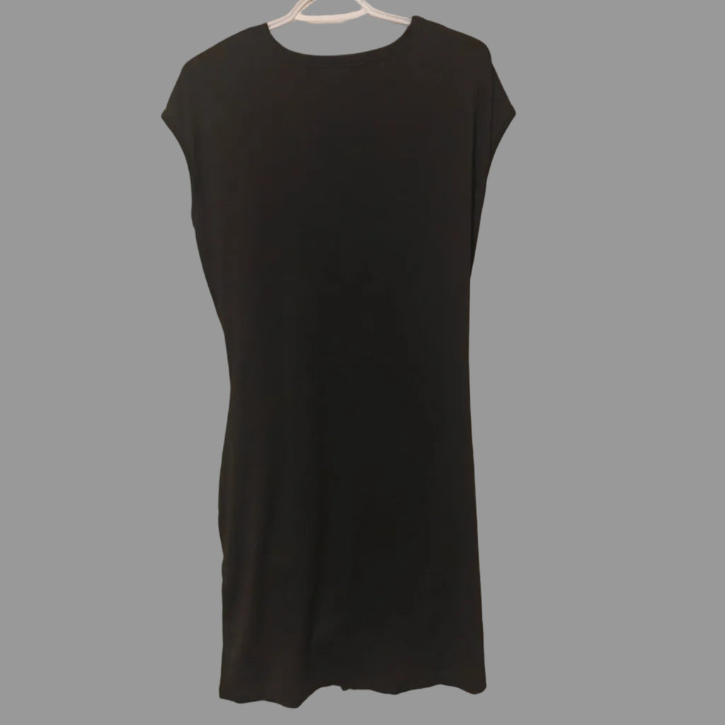 A83 - Women's Sexy Plus Size Bodycon Sleeveless Drawstring Ruched Mini Club Dresses
