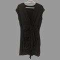 A83 - Women's Sexy Plus Size Bodycon Sleeveless Drawstring Ruched Mini Club Dresses