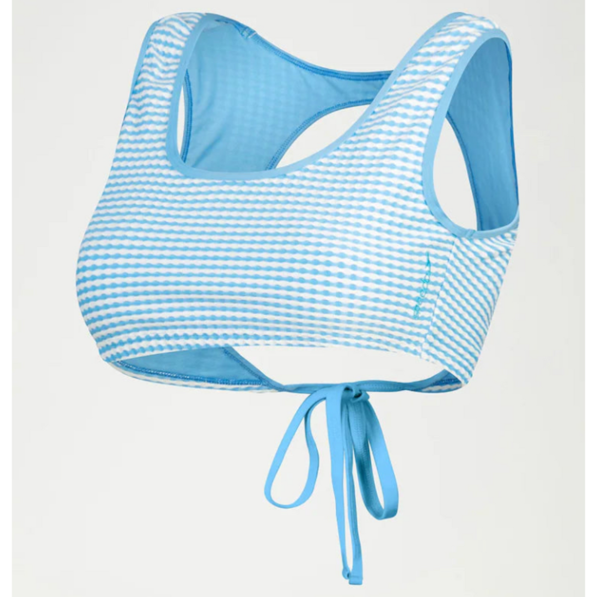 C85 - Speedo Blue Gingham Wrap Bikini Top with UPF50+ Protection