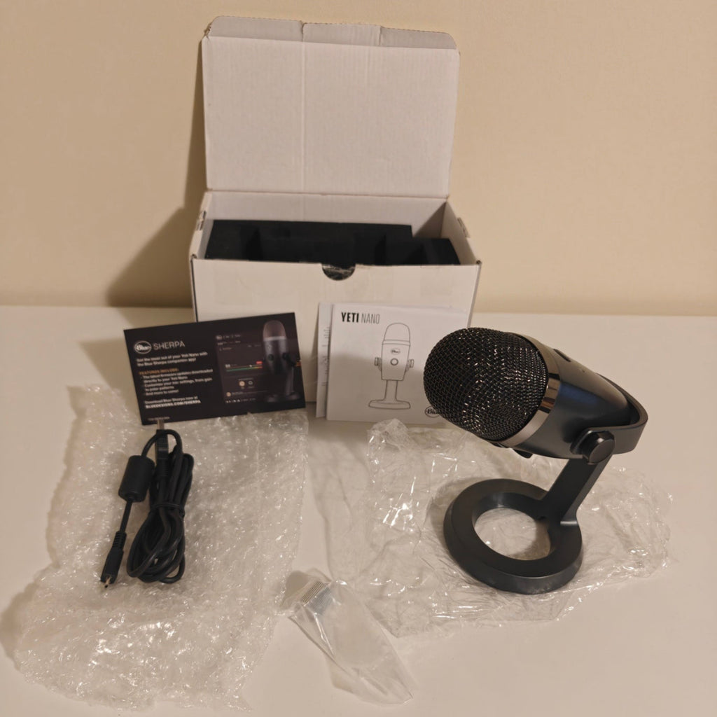 E1 - Blue Yeti Nano Premium USB Mic for Recording and Streaming, Shadow Grey (Renewed)