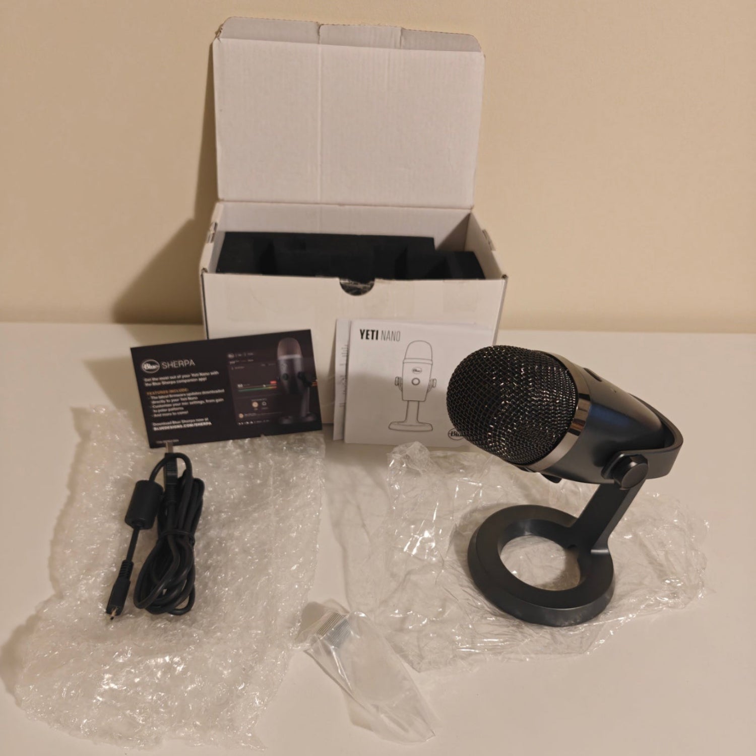 E1 - Blue Yeti Nano Premium USB Mic for Recording and Streaming, Shadow Grey (Renewed)