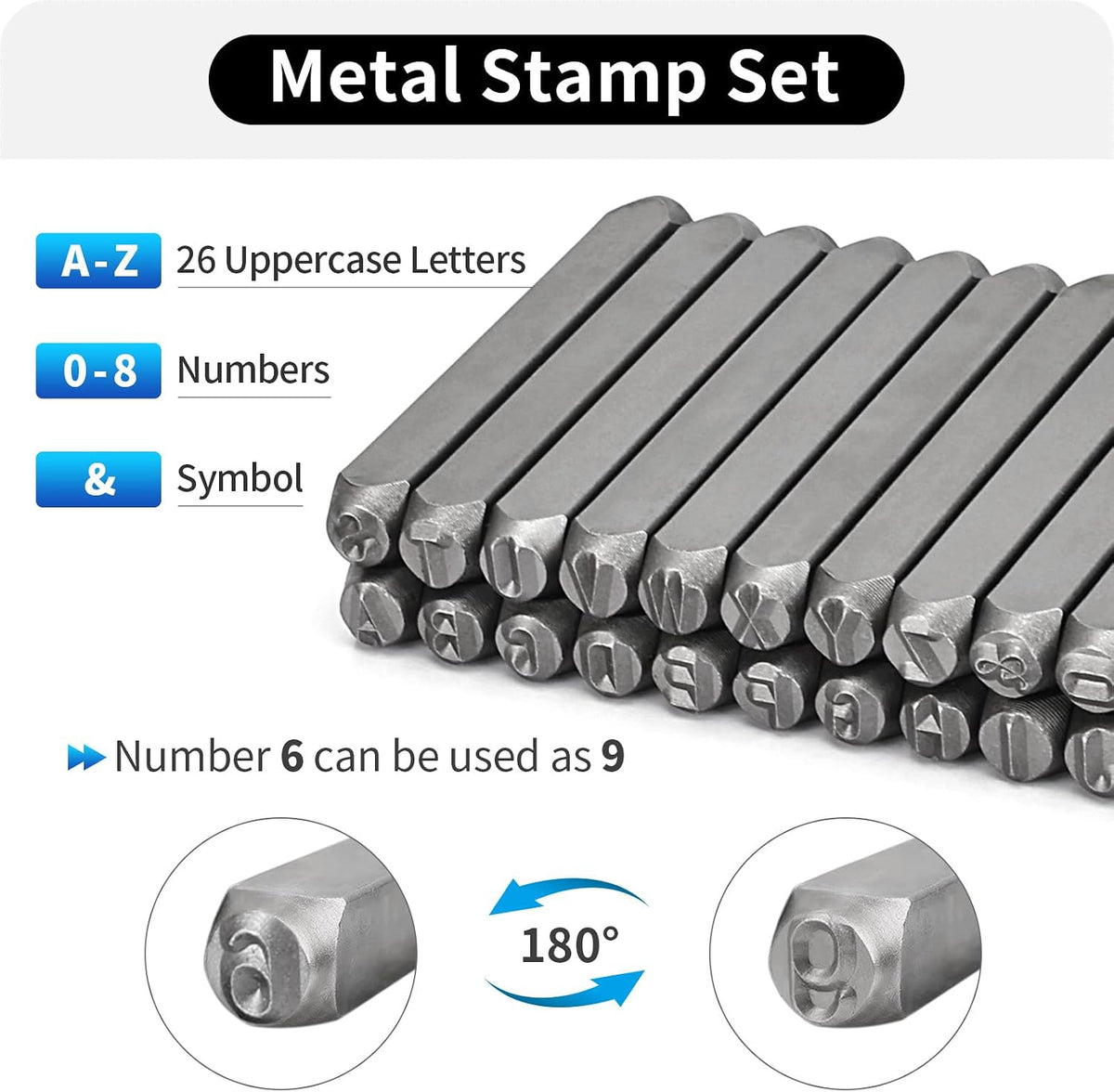 H00 - 36PCS Steel Number and Letter Stamp Punch Tool 6mm