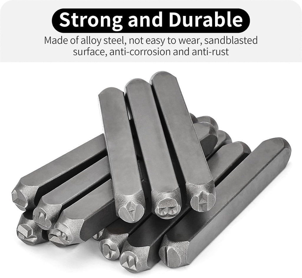 H00 - 36PCS Steel Number and Letter Stamp Punch Tool 6mm