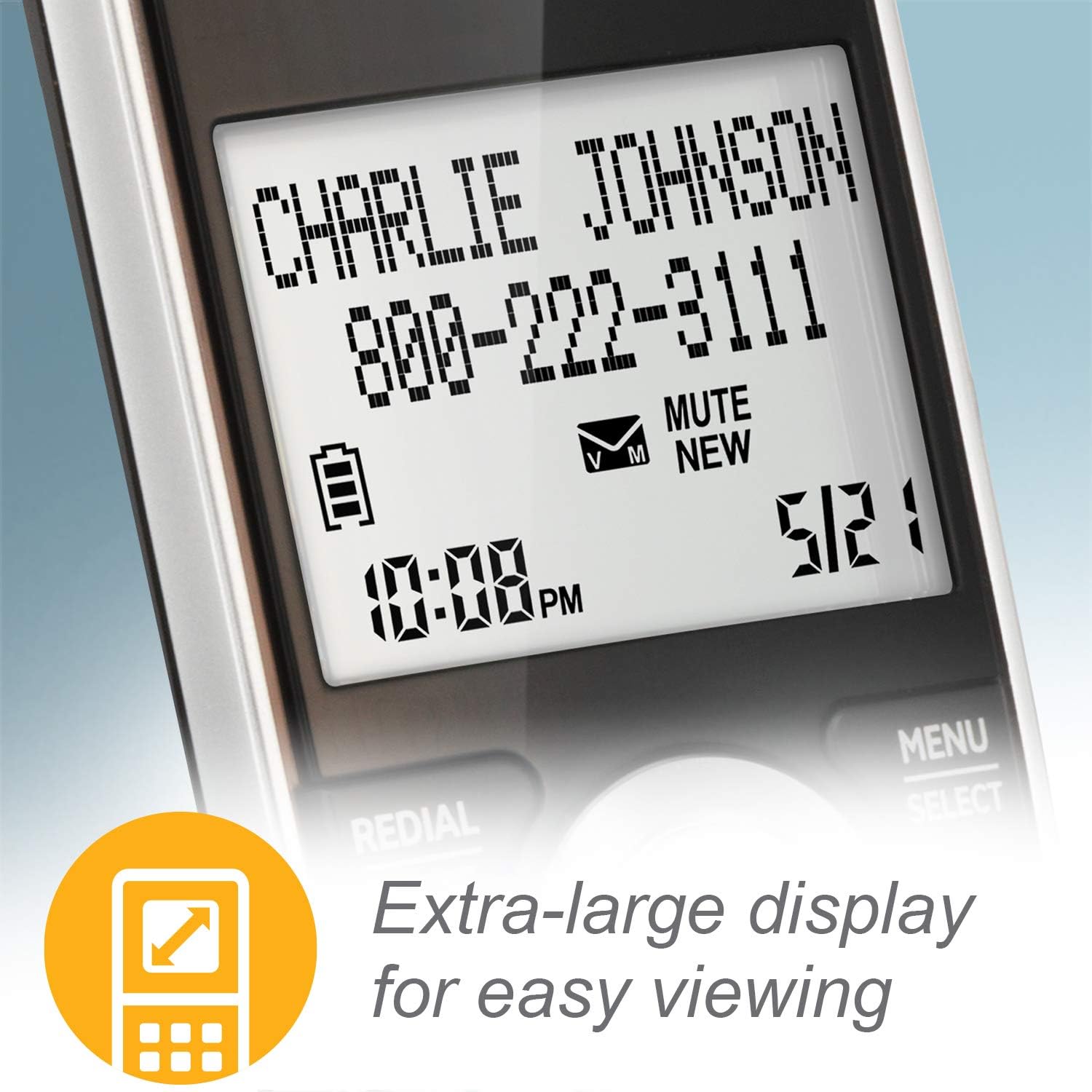 H13 - AT&T CL84207 Dect_6.0 2 Handset Landline Telephone, Black/Silver