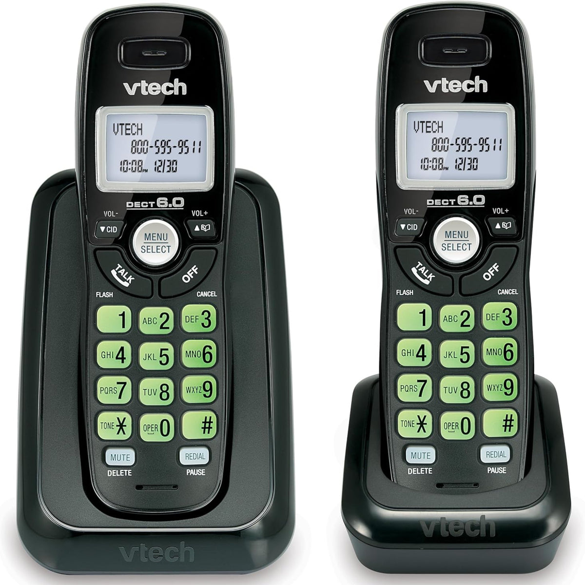 H15 - Vtech Dect 6.0 2-Handset Cordless Phone System with Caller ID, Backlit Keypad and Screen(CS6114-21)