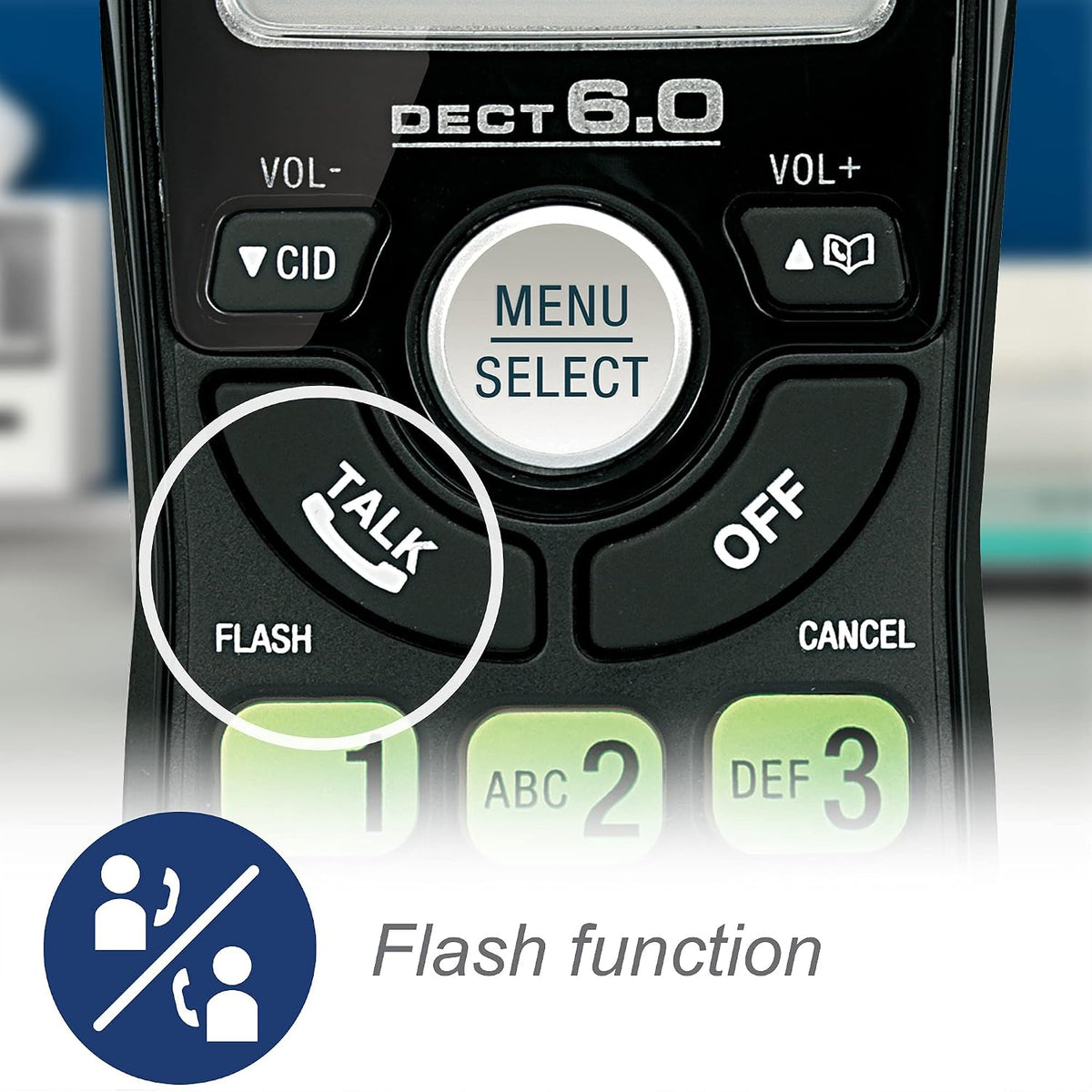 H15 - Vtech Dect 6.0 2-Handset Cordless Phone System with Caller ID, Backlit Keypad and Screen(CS6114-21)