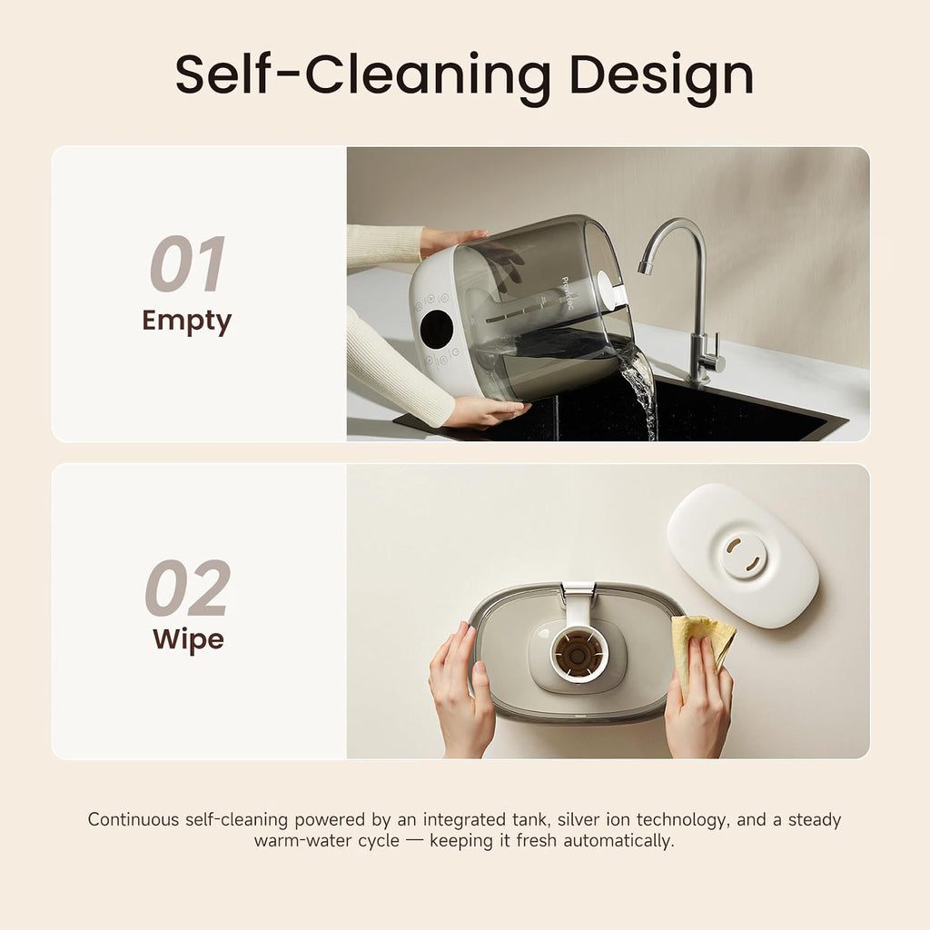 H27 - Provirtec 6L Self-Cleaning Humidifier for Large Room, Warm and Cool Mist