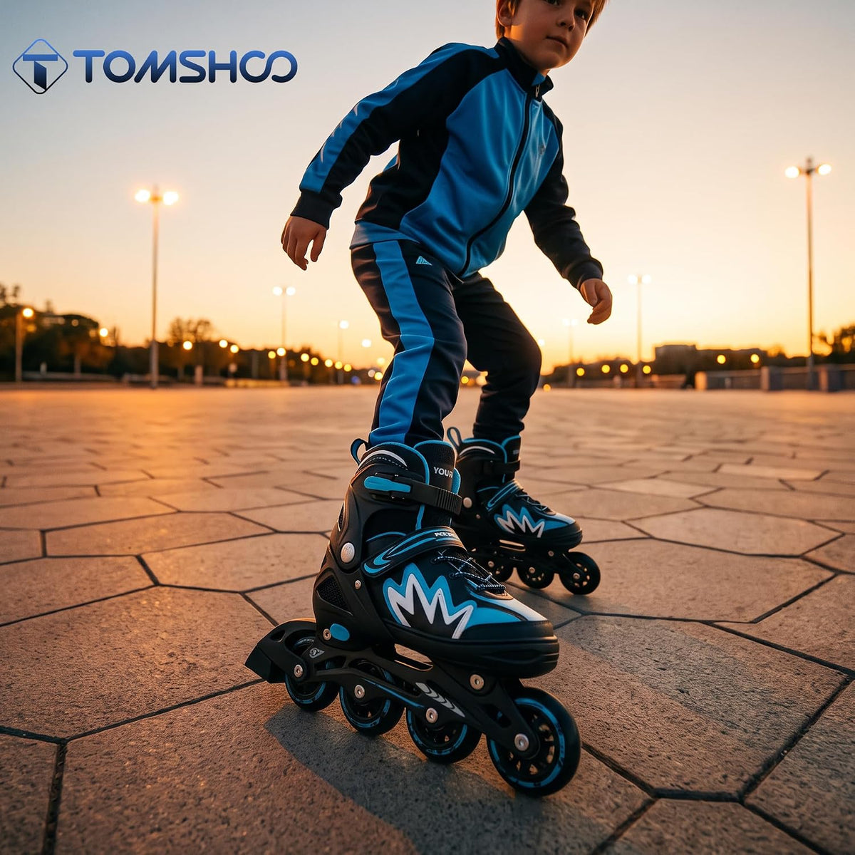 H28 - TOMSHOO Kids Inline Skates with Full Light Up Wheels