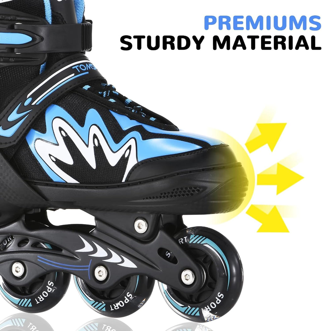 H28 - TOMSHOO Kids Inline Skates with Full Light Up Wheels