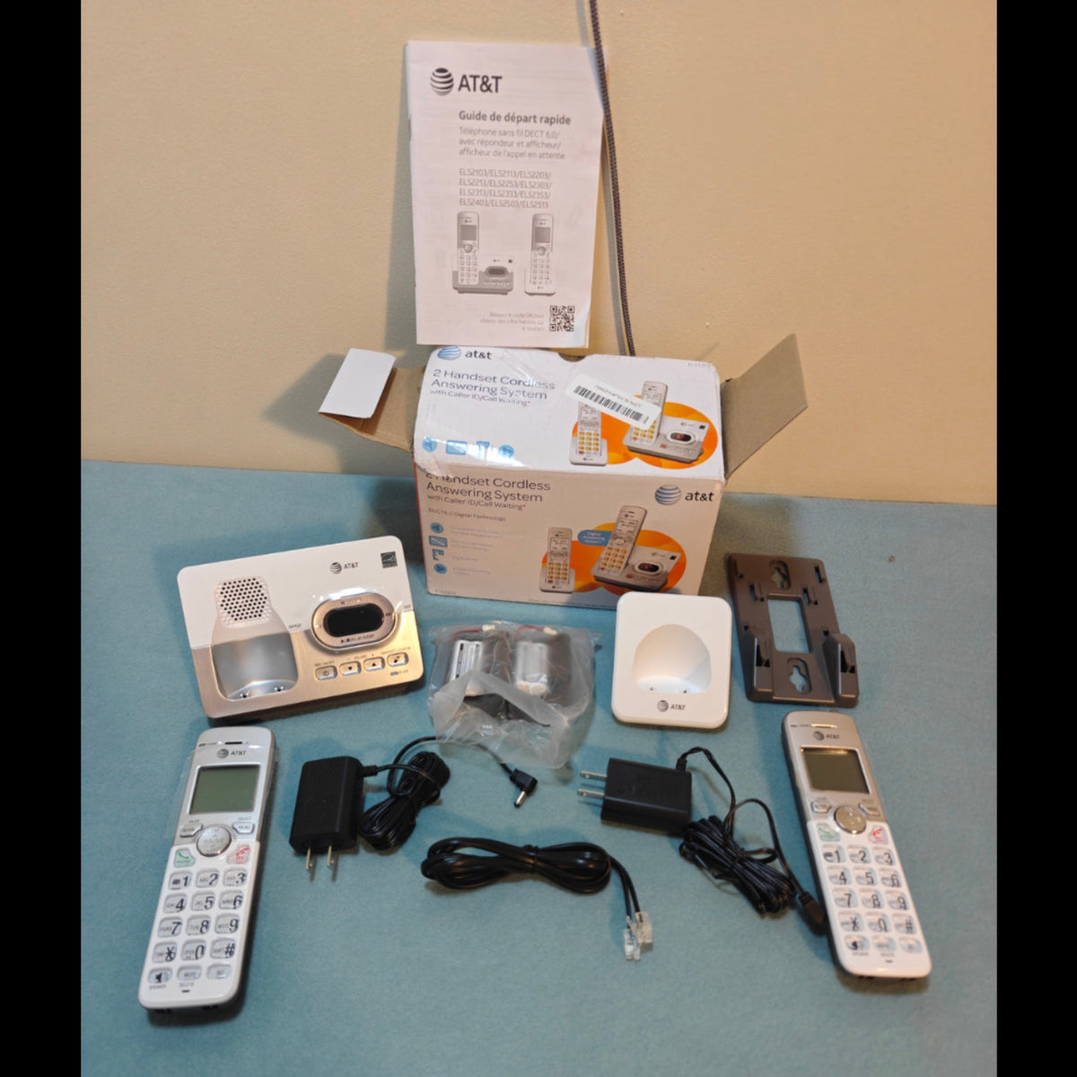 H30 - AT&T EL52203 2-Handsets Cordless Phone System with Answering System