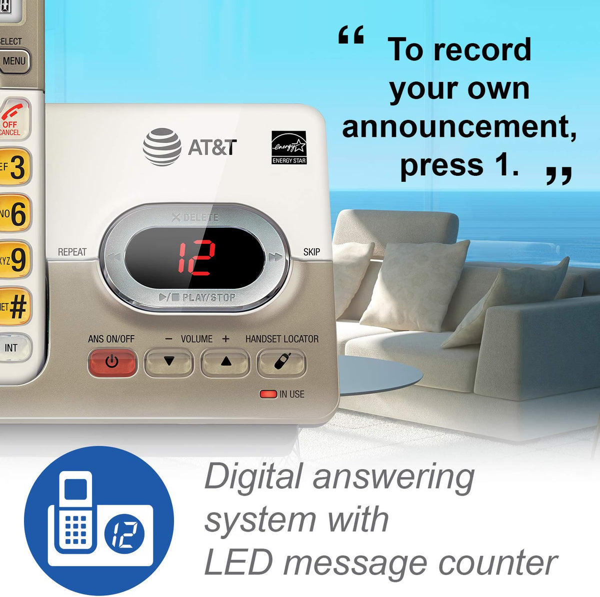 H30 - AT&T EL52203 2-Handsets Cordless Phone System with Answering System