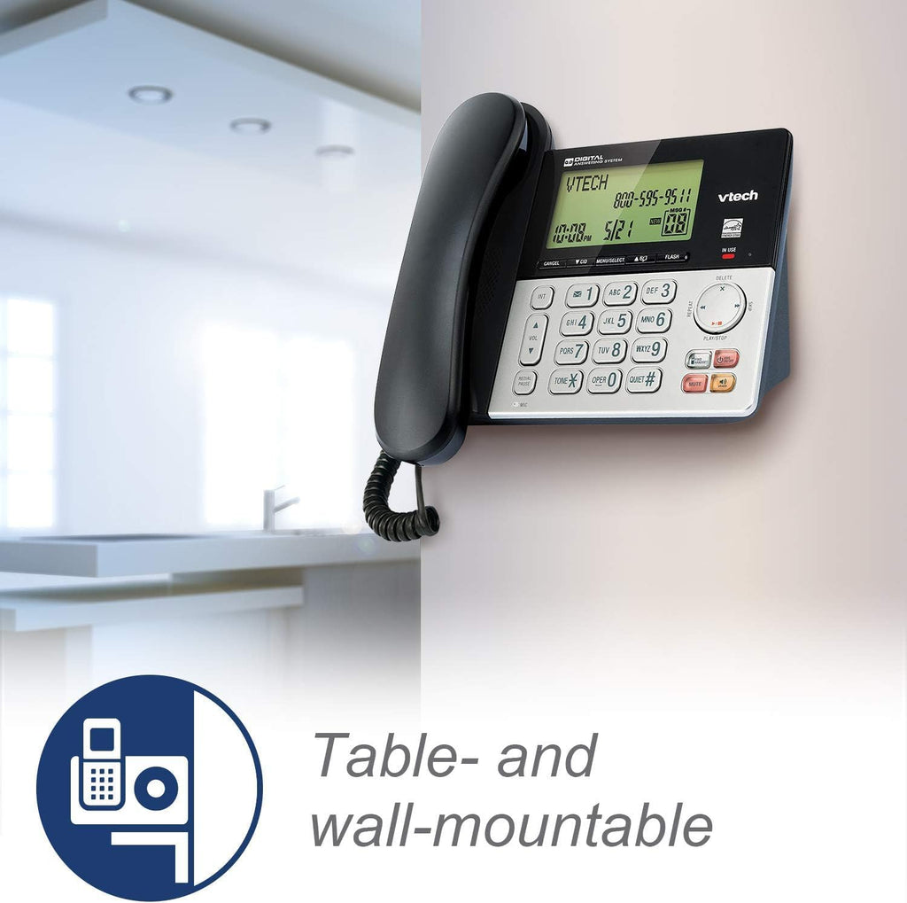 H3 - VTech CS6949-2 DECT 6.0 Corded/2-Cordless Telephone System, Black/Silver
