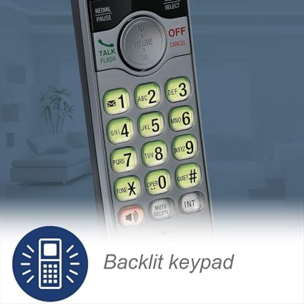 H3 - VTech CS6949-2 DECT 6.0 Corded/2-Cordless Telephone System, Black/Silver