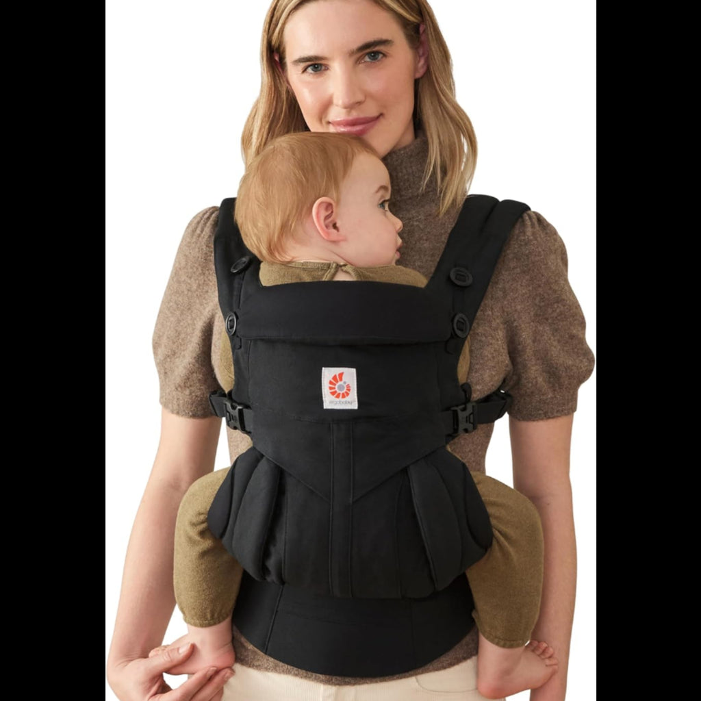 H9 - Ergobaby Omni Classic Baby Carrier for Newborn to Toddlers 0-48 Months | 4-Position 100% Premium Cotton Baby Carrier with Ergonomic Support, Fits 7-45 lbs, Pure Black