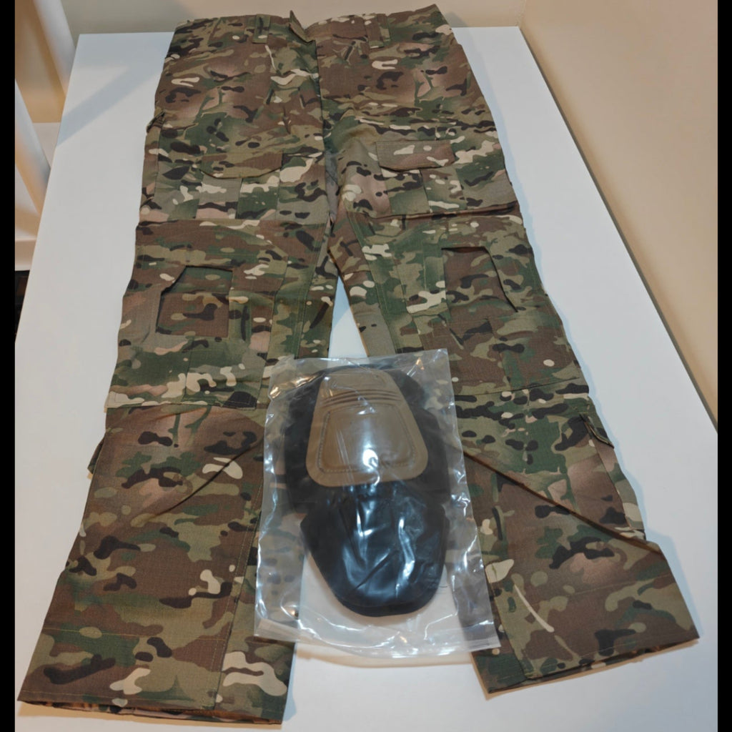 C14 - Airsoft, Fishing, Hunting with Knee Pads Tactical Pants Men Combat Trousers Multiple Pocket Hook-and-Loop Adjuster