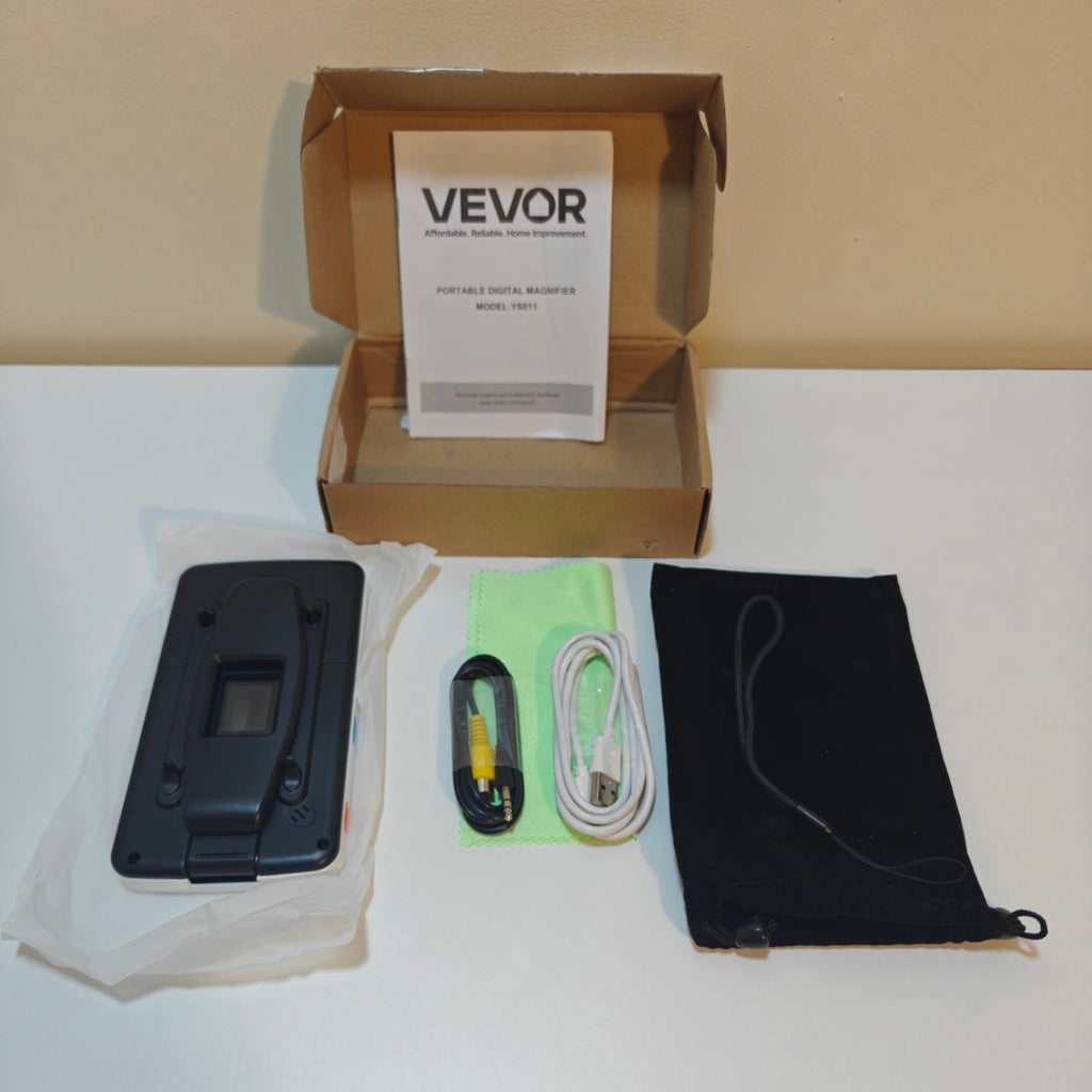 H4 - VEVOR Portable Digital Magnifier, 5-inch HD Electronic Video Magnifier for Low Version, 4X - 32X Zoom