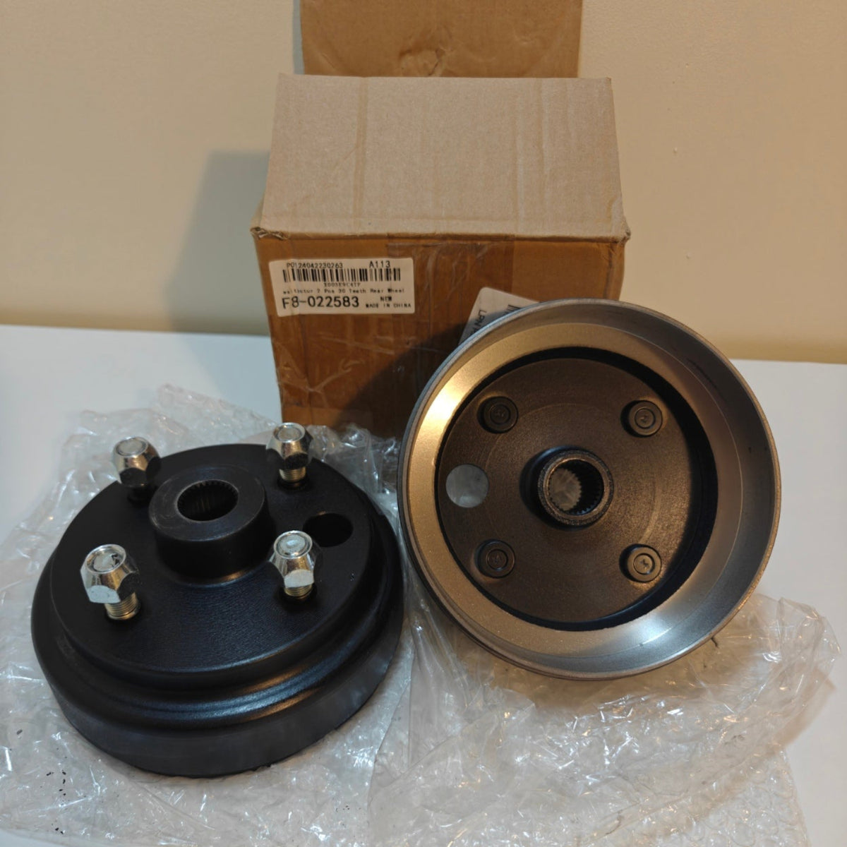 A10 - waltyotur 2 Pcs 30 Teeth Rear Wheel Brake Hub Drum 21807G1 41843-94 Replacement for RXV EZGO Gas 4 Cycle Golf Cart 1991-Up