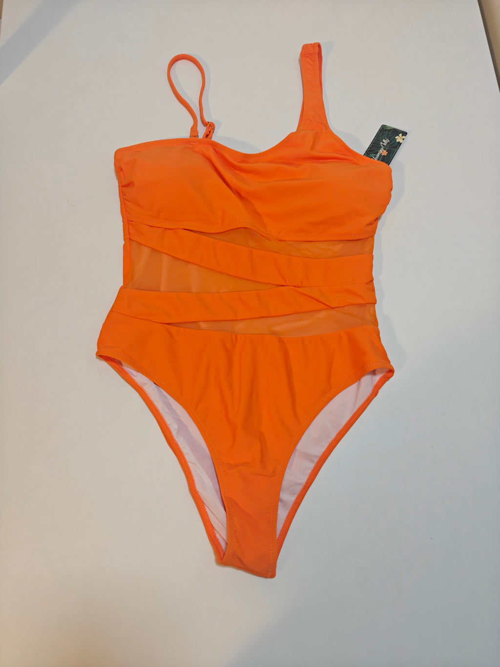 C66 - Blooming Jelly Women's Sexy One Piece Bathing Suits One Shoulder Swimsuits Slimming Mesh Swimwear
