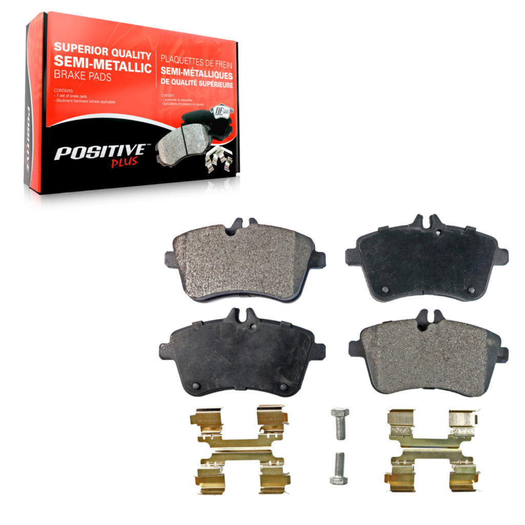 A14 - Front Semi Metallic Pads by POSITIVE PLUS - PPF-D1357 Replacement For 2006-2011 Mercedes-Benz B200