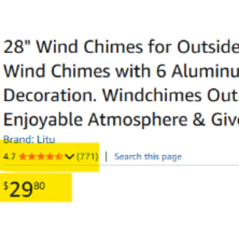 H21 - 28" Wind Chimes for Outside