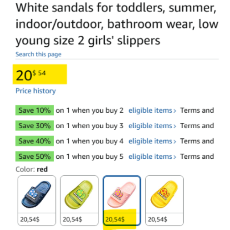 C80 - Sandals/Slippers for kids, summer, indoor/outdoor, bathroom wear, low-cut, anti-slip